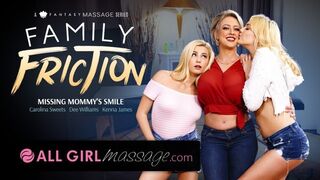 Lesben Stieftochter massieren die großen Titten einer milf Mami!
