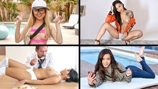 Heiße Auswahl an kleinen asiatischen Mädchen von Honey Gold, Man Snow, Vina Sky und Lulu Chu