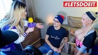 Deutsch Hengst zeigt seinen riesigen Schwanz auf heißem Casting