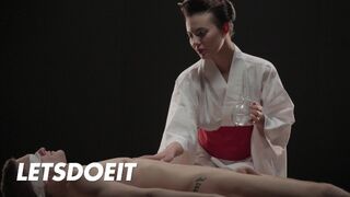Vanessa Decker gibt Max Dior eine heiße Massage, und dann reitet sie ihn hart
