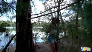 Yngr - schwarz teen Hazel Graceo shagging Sean Lawless outdoors