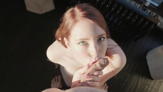 Mollyredwolfs fiery blow job - heiß wichse im mund pov in