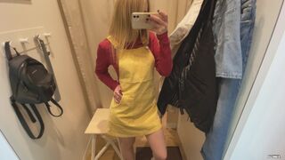 Er hat nichts gekauft, aber er hat sie in der Garderobe gefickt