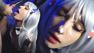 Gawr gura weckt wie ein Kaninchen mit einer nächtlichen Sehnsucht - sunako kirishiki