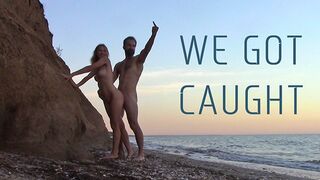 Öffentlicher Fick am Strand - sie haben uns!