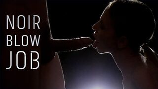 Spannend schwarz-weiß blowjob mit riesigen wichse im mund