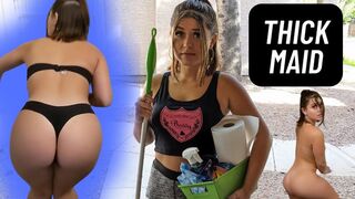 Casting curvy: Das dicke Mädchen reinigt nackt für gute Bewertung