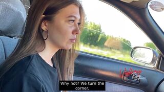 Scheiße, saugen seinen Schwanz im Auto und betrügen seinen Freund