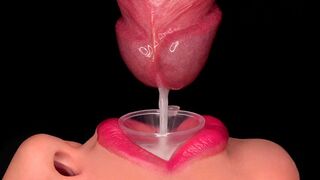 Nahaufnahme: der beste Blowjob, der Sie durch den Trichter sprüht