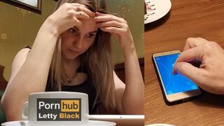 Letty black verwendet einen Vibrator, um sich in der Öffentlichkeit zu ficken