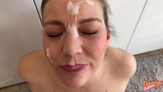 Schließen Sie die Augen, Schatz, das wird hart!