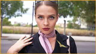 Heißluft Hostess verführt mich - fick sie und Spray auf ihr Gesicht 4k - catecravet