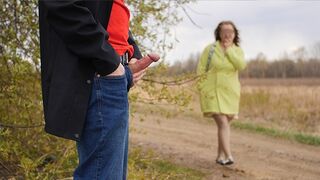 Fick ein Exhibitionist teen und ein Fremder in der Öffentlichkeit