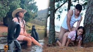 Lil timy fickt mich schwer in der Mitte der Wälder