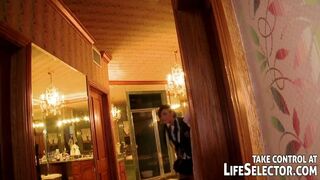 Sentimental Abenteuer in Life Selector: Erste Erfahrungen von wilden College Mädchen mit Isis Taylor und ihre Freunde anal dreier
