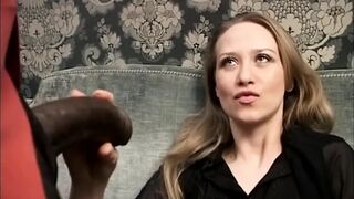 Bambolas haariger Puna und Mund gefüllt mit Joachim Kessefs großem schwarzen Schwanz