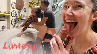 Süße Amateure ficken in der Garage wild