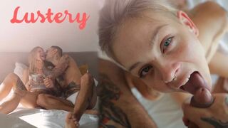 Blond amateur beauty verführerisch blowjob in pov