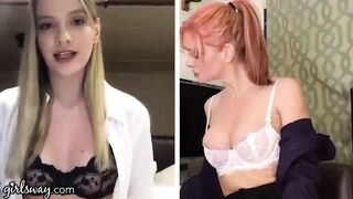 Kenna James und Serene Siren massieren weit entfernt in Quarantäne